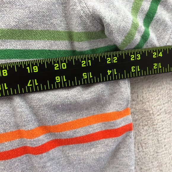 Tommy Hilfiger Mens Polo Shirt Large Gray Striped Short Sleeve Classic Casual - Picture 5 of 8